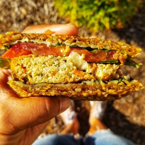 Organic vegan sandwich from Pixie Retreat