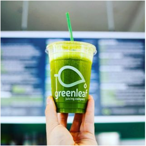 Fresh plant/fruit smoothie from Greenleaf Juicing Co.