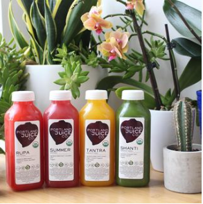 Variety is always represented in these certified organic, raw, cold-pressed juices at the Portland Juice Company